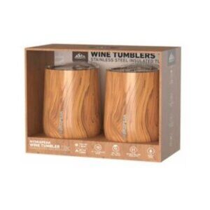 Hydrapeak Stainless Steel 2-Piece Wine Tumbler Set 12Oz